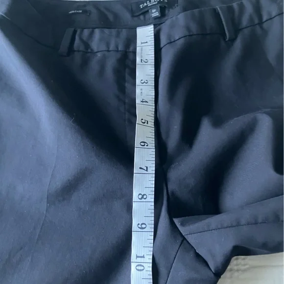TALBOTS Black Slightly Flare Leg Mid Rise Trouser Size 6P - Picture 9 of 12